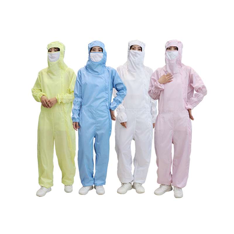 Jumpsuit Berkerudung Depan Terbuka Anti Statis Terbuka